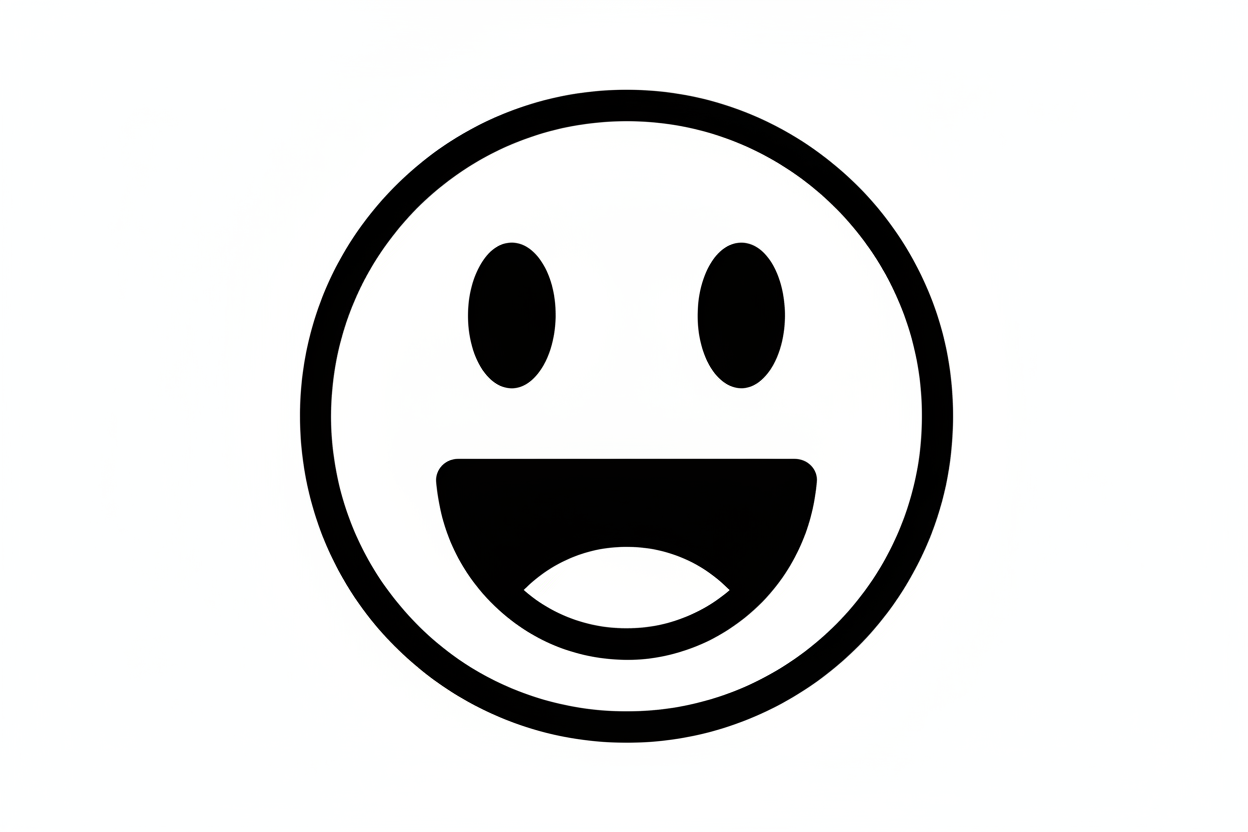 Tummempi hymyilevä naama